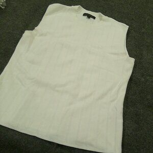 Banana Republic White Sleeveless Sweater - Size Medium